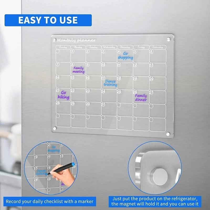 Reusable Magnetic Fridge Planner