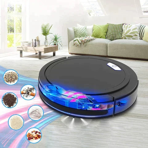 Kalsten | Cleanoro S6 Robot Vacuum Cleaner | Compact & Intelligent | For Pet Hair, Hard Floors & Carpets | 2h Runtime