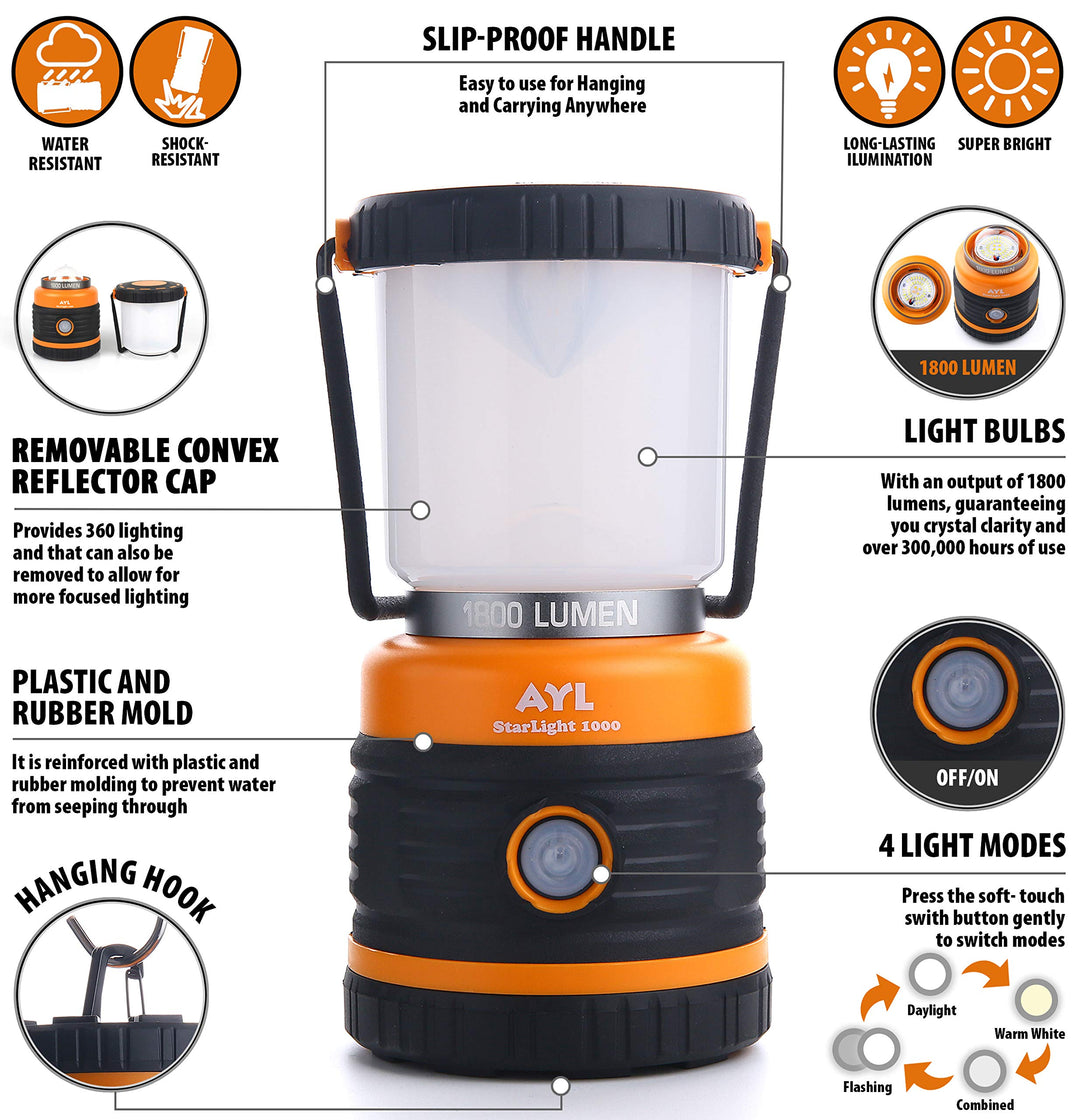 Rechargeable Camping Lamp with Power Bank