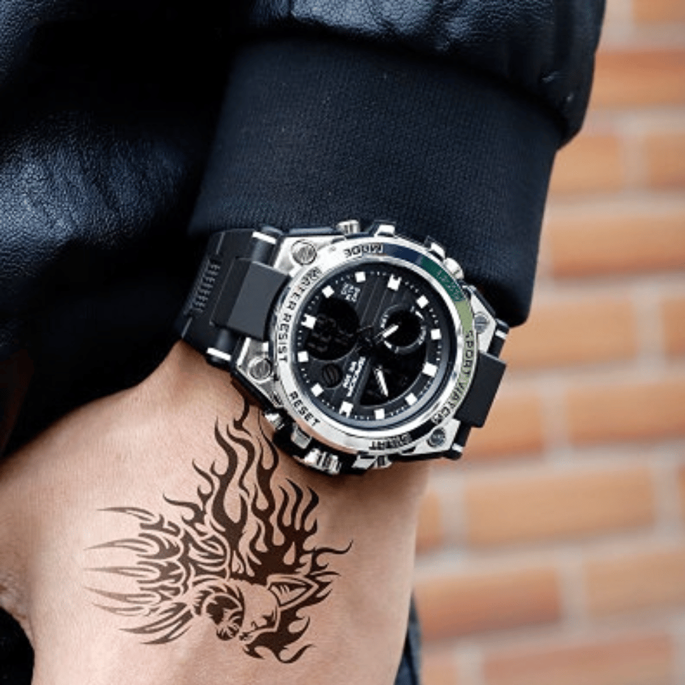 Kalsten | Sporty Dual-Display Mode Multifunctional Waterproof Luminous Men's Wristwatch