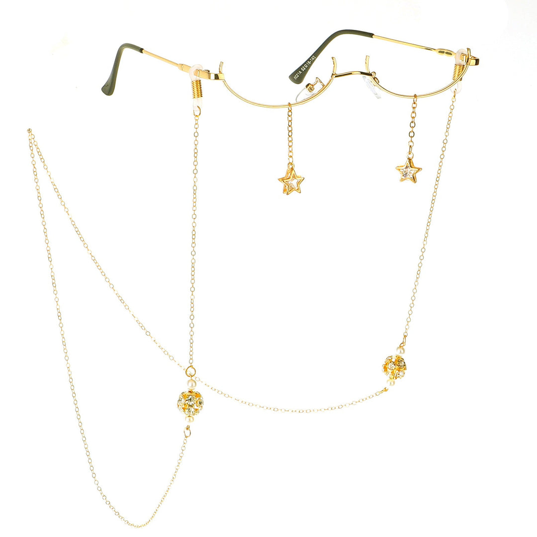 Decorative Star-Accented Eyewear Chain Kalsten
