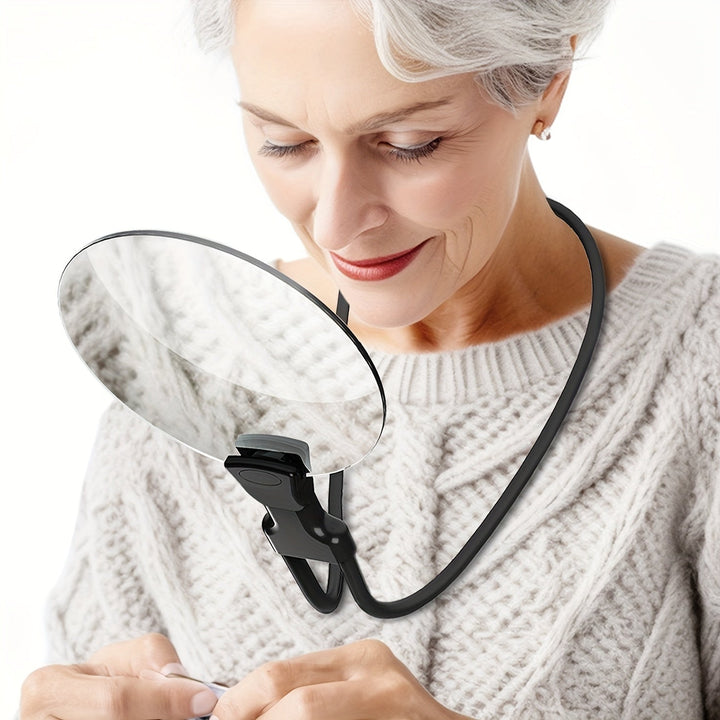 Kalsten | Hands-Free Magnifying Glass with Neck Strap - 5X Magnification for Reading