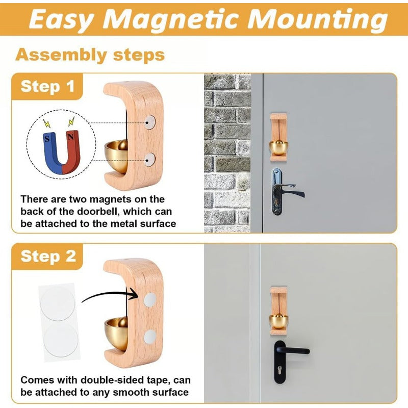 Magnetic Wooden Doorbell Skanto