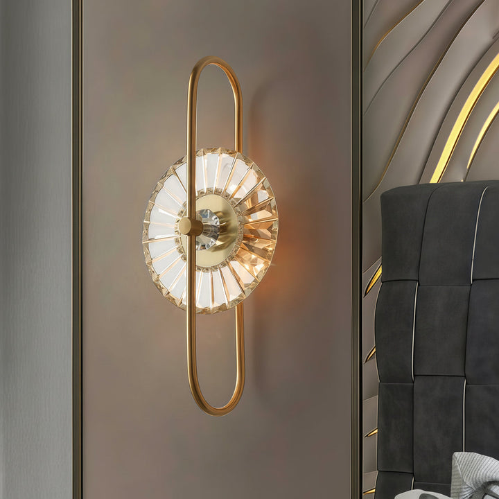 LED Wall Sconce – Art Deco Crystal Gold Iron E14 (25x63cm) | Kalsten