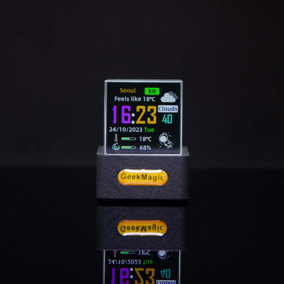 Trendy Mini Transparent WiFi Weather Clock Decoration Display | Kalsten
