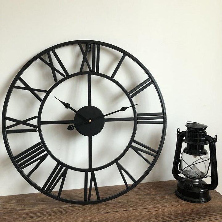 Kalsten | Roman Letters Large Silent Wall Clock 16 Inch Iron