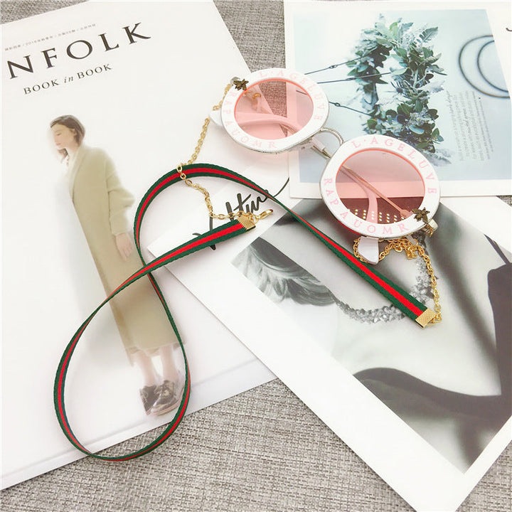 Stylish Eyewear Chain with Dual Color Stripes Kalsten