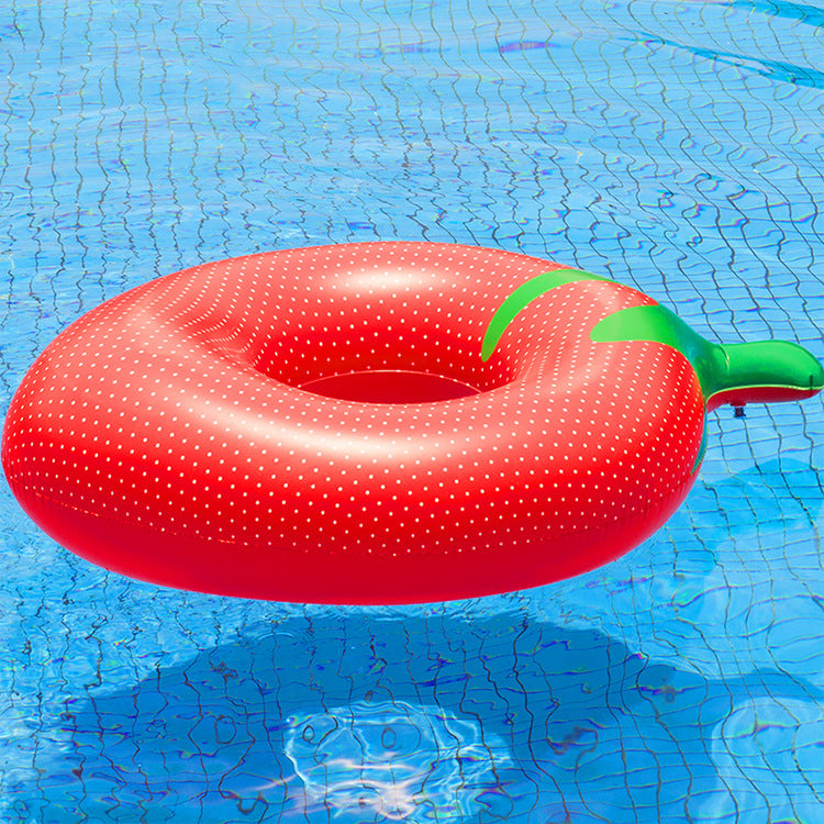 Unisex Inflatable Strawberry Pool Ring Kalsten