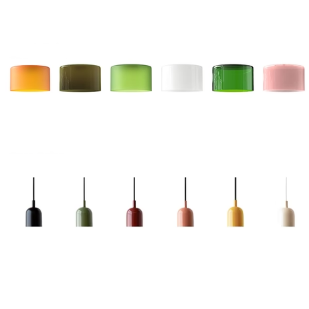 Glass pendant light – Elegant cylindrical pendant light for cozy living spaces | Kalsten