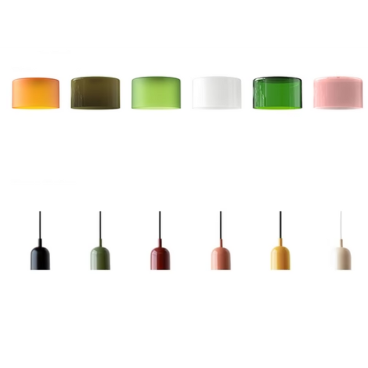 Glass pendant light – Elegant cylindrical pendant light for cozy living spaces | Kalsten