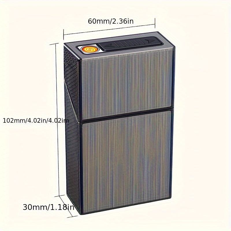 USB Rechargeable Lighter & Cigarette Case