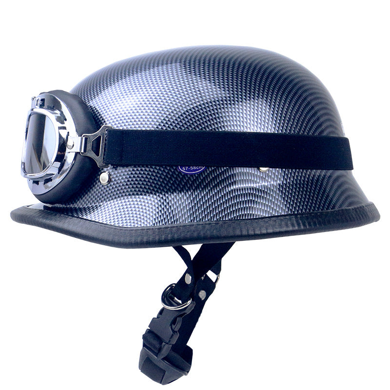 Retro Motorcycle Helmet with Goggles Kalsten