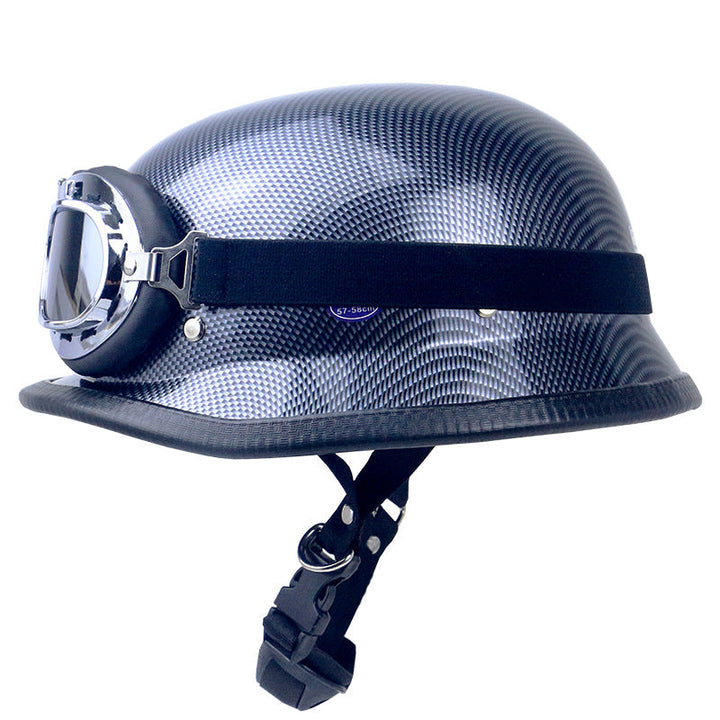 Retro Motorcycle Helmet with Goggles Kalsten
