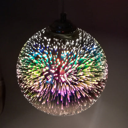 Brehn | Modern creative 3D colorful Fireworks Glass 1-Light Dome Pendant Light