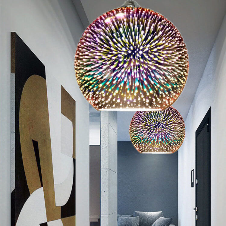 Frendorf | 3D Fireworks Glass Pendant Light | Creative Colored Glass Design