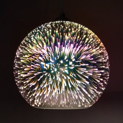 Frendorf | 3D Fireworks Glass Pendant Light | Creative Colored Glass Design