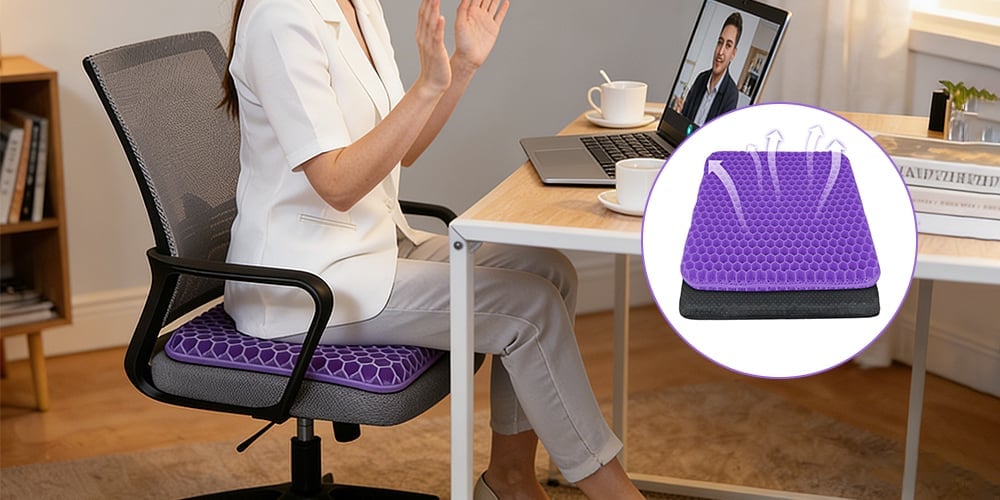 Gel seat cushion for comfortable sitting | Kalsten