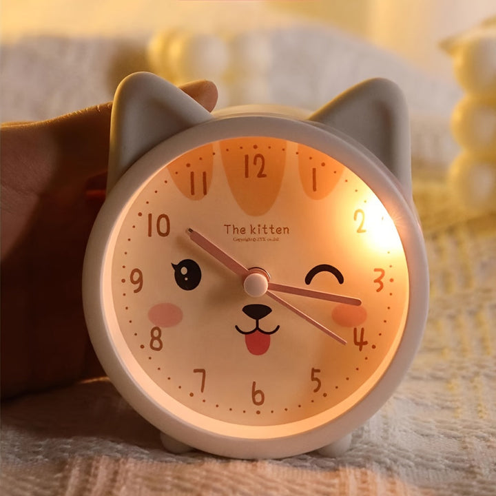 Kalsten | Children's Alarm Clock with Night Light – Quiet, Rabbit Pattern & Compact Design