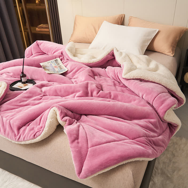 Double-Sided Velvet Cube Rug – Thick & Soft