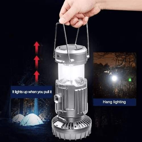 Portable Stretchable Solar Lithium Battery Electric Fan + Emergency Light | Kalsten