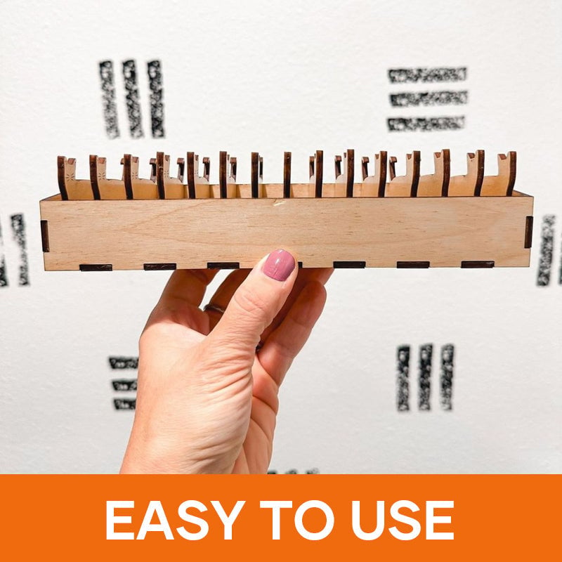 Kalsten | Embroidery Thread Organizer | Wooden Bunny Bobbin Set | 16-Piece | Storage Corral Included