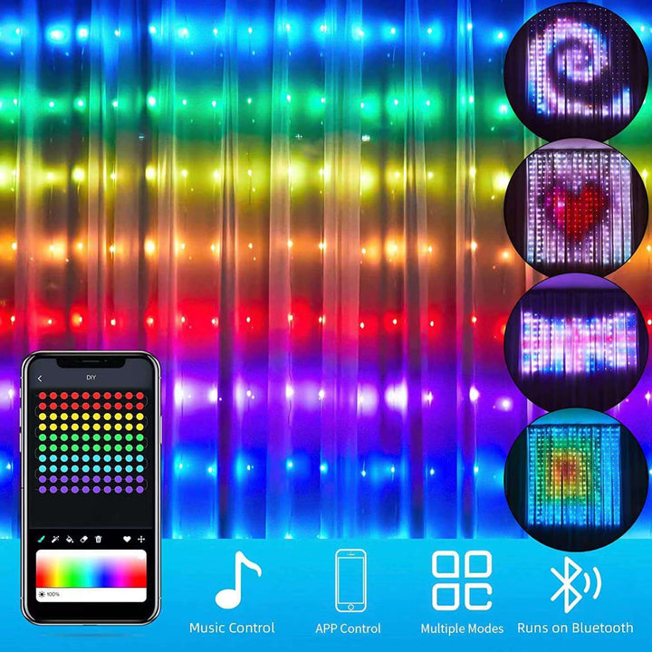 Programmable Magic Curtain Light Controlled By APP | Kalsten