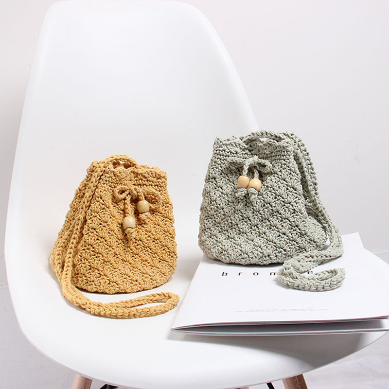 Hand-knotted Shoulder Bag in Modern Boho Style Kalsten