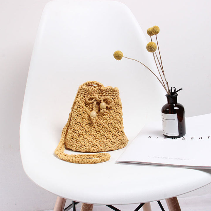 Hand-knotted Shoulder Bag in Modern Boho Style Kalsten