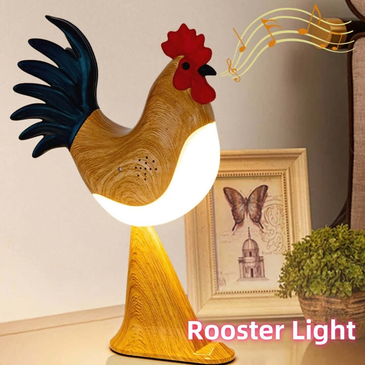 LED Rooster Night Light Touch With Sound Rechargeable Bedroom Bedside Lamp Dimmable Car Ambience Aroma Carrying Lamp Home Decor | Kalsten