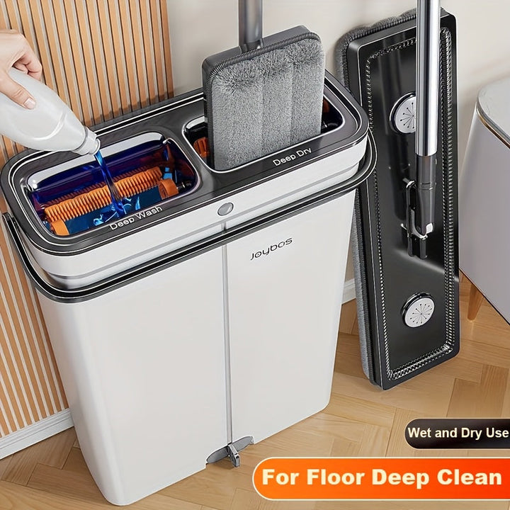 Flat mop set with bucket & wringing system | Kalsten