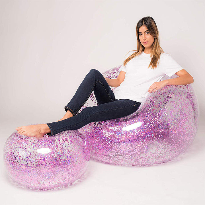Unisex Inflatable Lounge Bathtub with Glittering Design Kalsten
