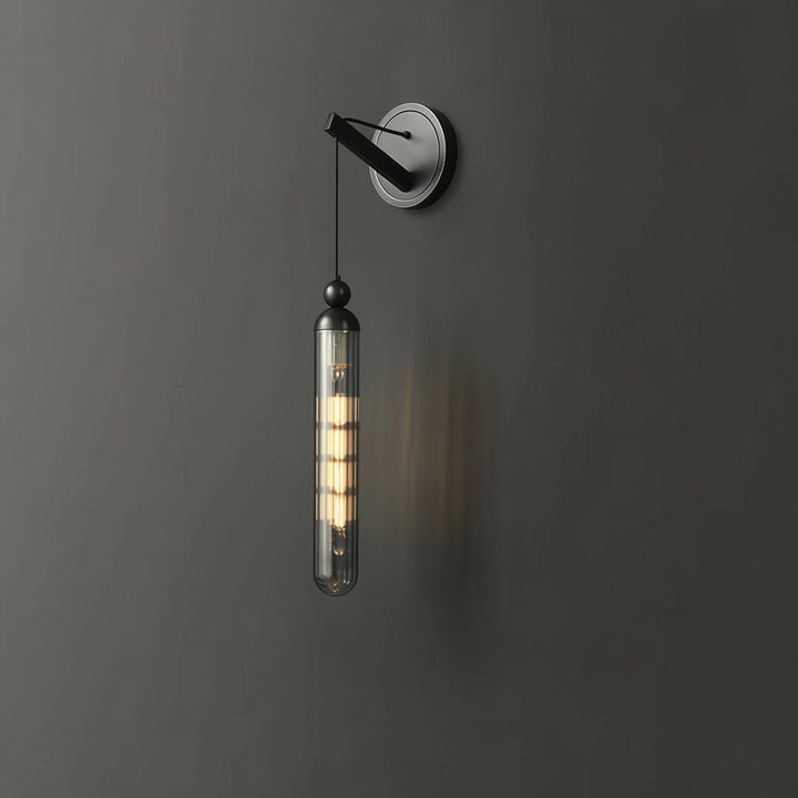 LED Wall Sconce – Minimalist Brass Glass Globe Pendant G9 (12x45cm) | Kalsten