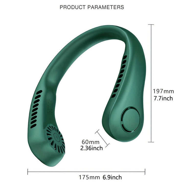 1pc Portable Neck Fan Electric Wireless Fan Rechargeable USB Mini Fan Bladeless Personal Fan Hanging Neck Cooler For Outdoor Sports | Kalsten