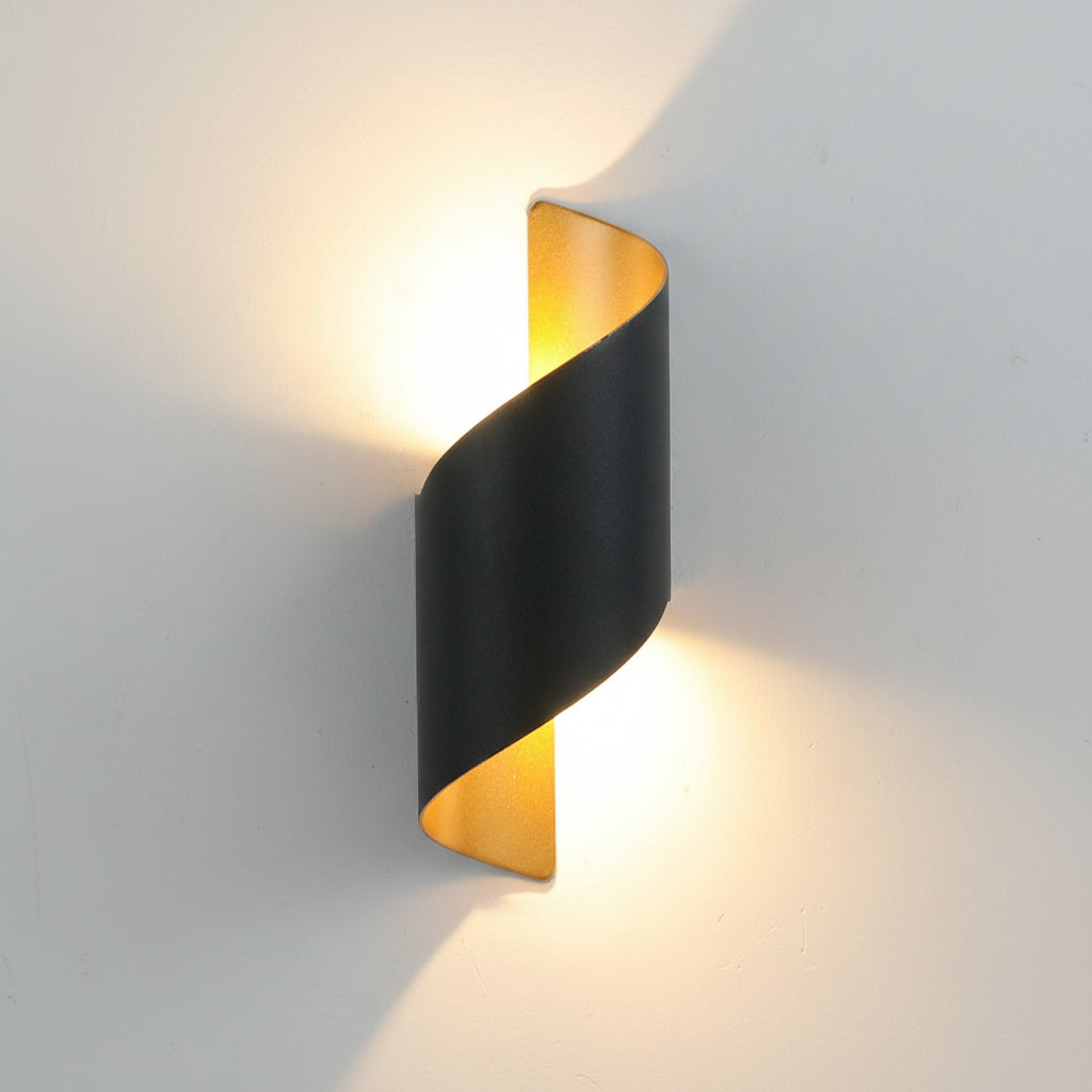 Spiral LED Wall Sconce – Waterproof Aluminum Two-Way Light 10W (Indoor/Outdoor) | Kalsten