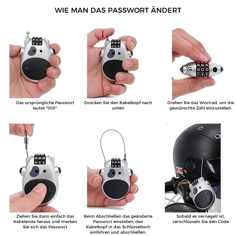 Portable theft-proof telescopic wire lock | Kalsten