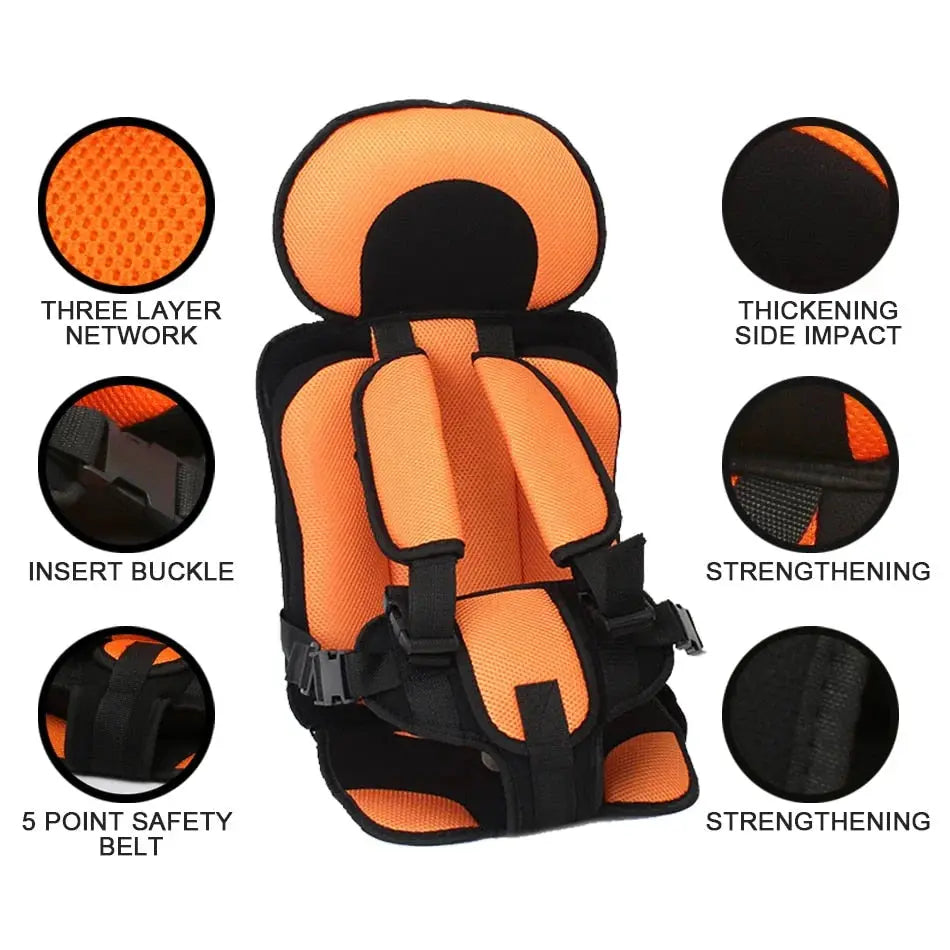 Kalsten | Portable Child Travel Car Seat | Foldable Safety Booster with 5-Point Harness | Ages 0–12 Years