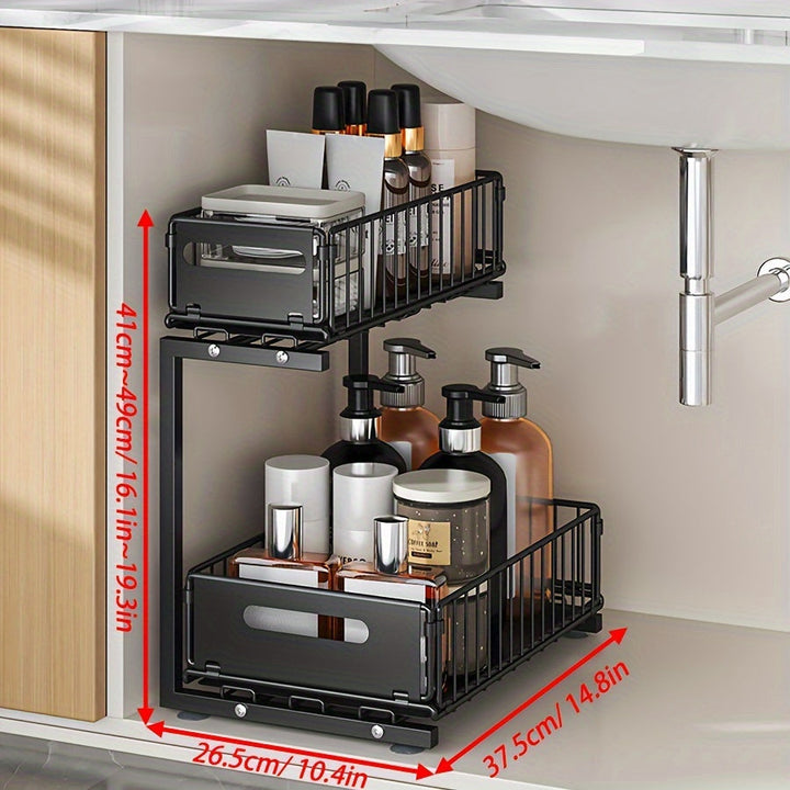 Pull-out Under-Cabinet Organizer 2 Levels | Kalsten