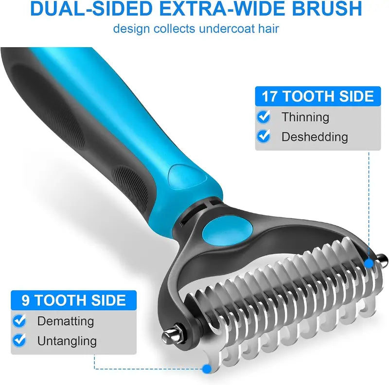 Double-sided pet grooming brush - End the hair chaos and enjoy quiet, cozy cuddle hours | Kalsten