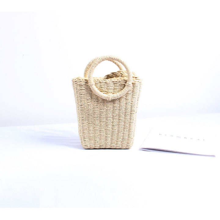 Handmade wicker bag with round handles Kalsten
