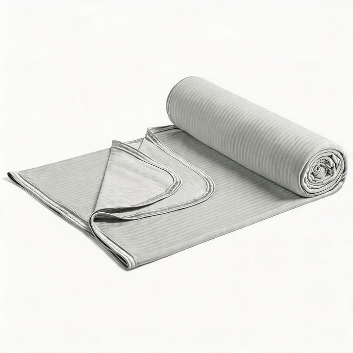 Cool Fiber Q-Max 0.4 Double-Sided Ice Silk Cooling Blanket – Gray | Kalsten