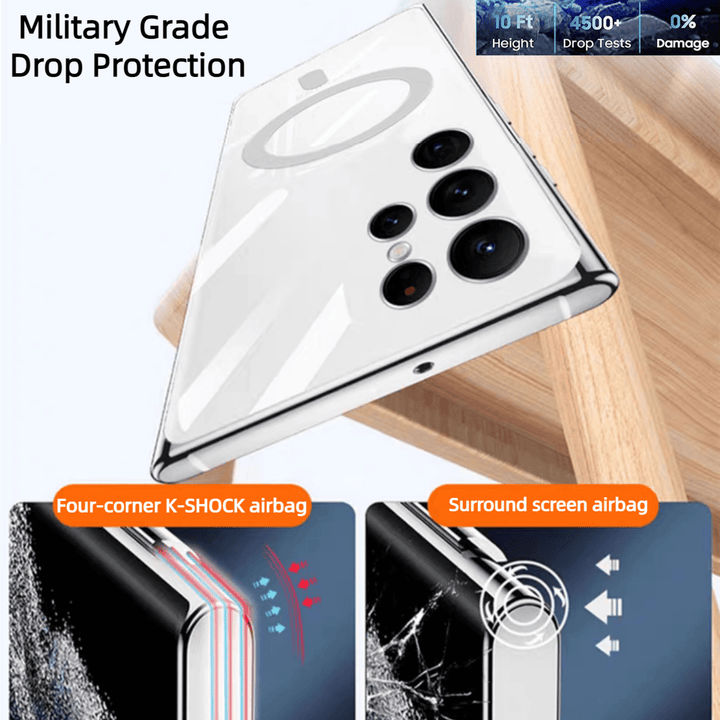 Kalsten | Transparent Luxury Coating Magnetic Cover for Samsung