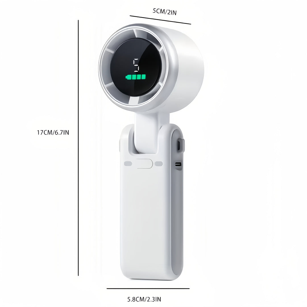 USB rechargeable handheld fan with 5 speeds | Kalsten