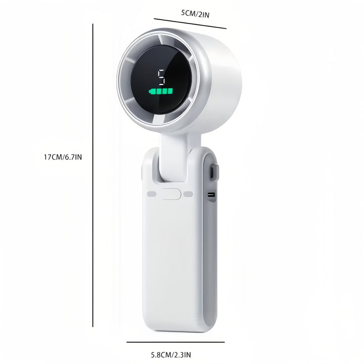 USB rechargeable handheld fan with 5 speeds | Kalsten
