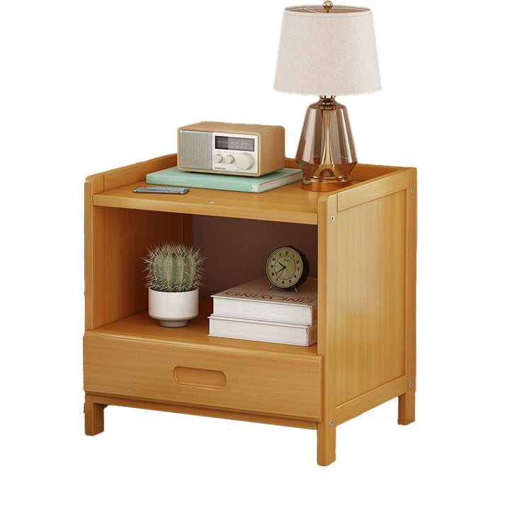 HanaCrate Japanese Nightstand – Solid Wood, 1 or 3 Drawers