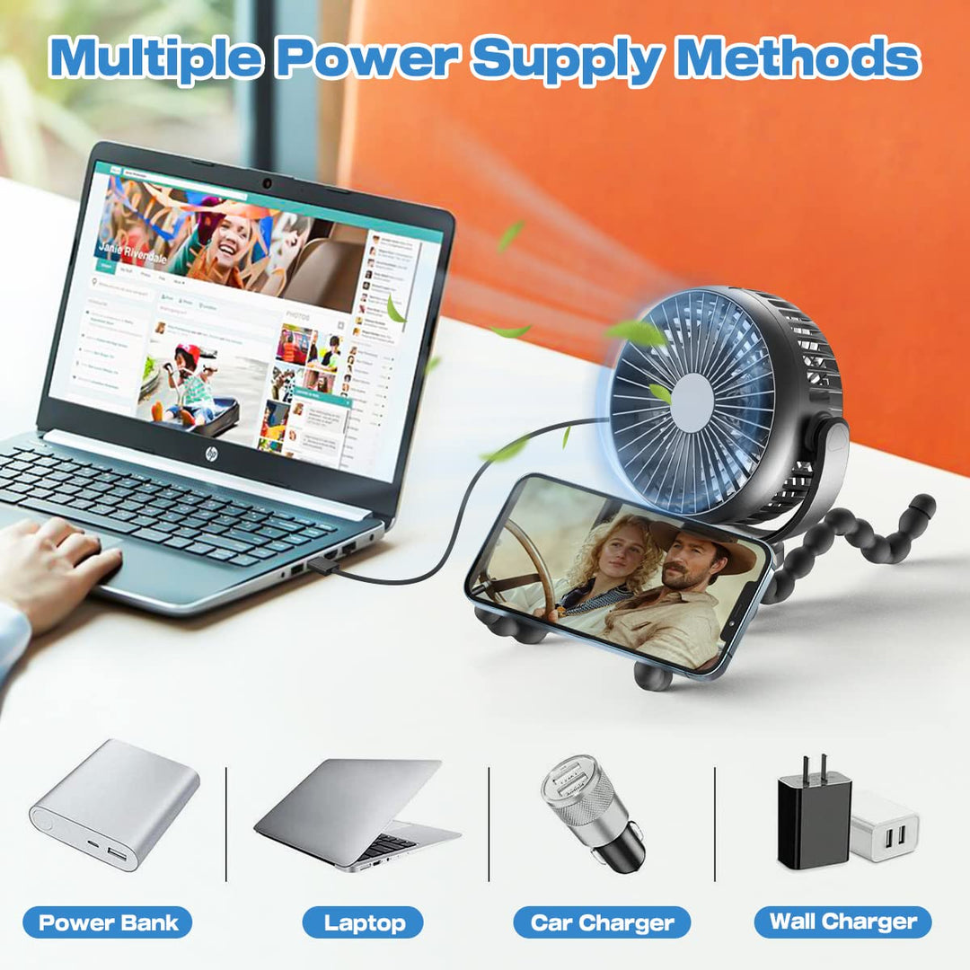 Portable Stroller Fan with 8000mAh Battery | Kalsten