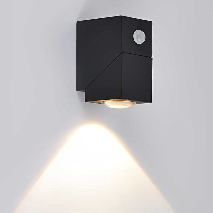 Adjustable Up and Down Light Motion Sensor Waterproof Black Wall Lamp | Kalsten