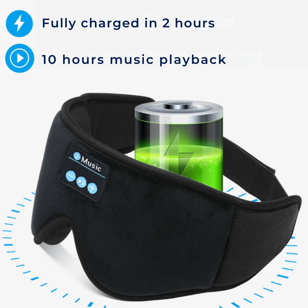 DreamSounds Bluetooth Sleeping Mask with Built-in Headphones | for Travel - Meditation - Light Blocking Comfort Kalsten