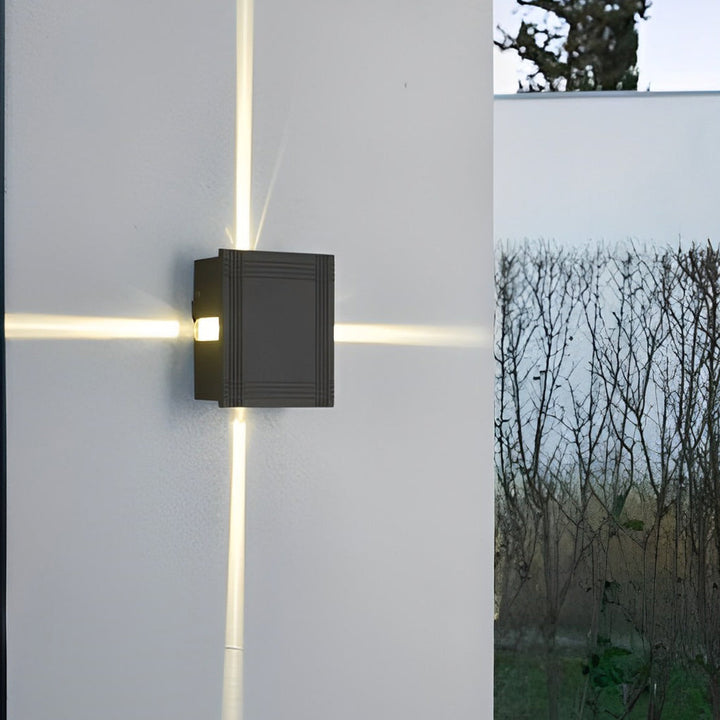Round Square LED 12W Cross Star Lights Waterproof Modern Wall Lamp | Kalsten