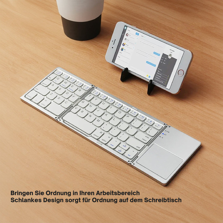 Foldable Bluetooth Keyboard with Touchpad
