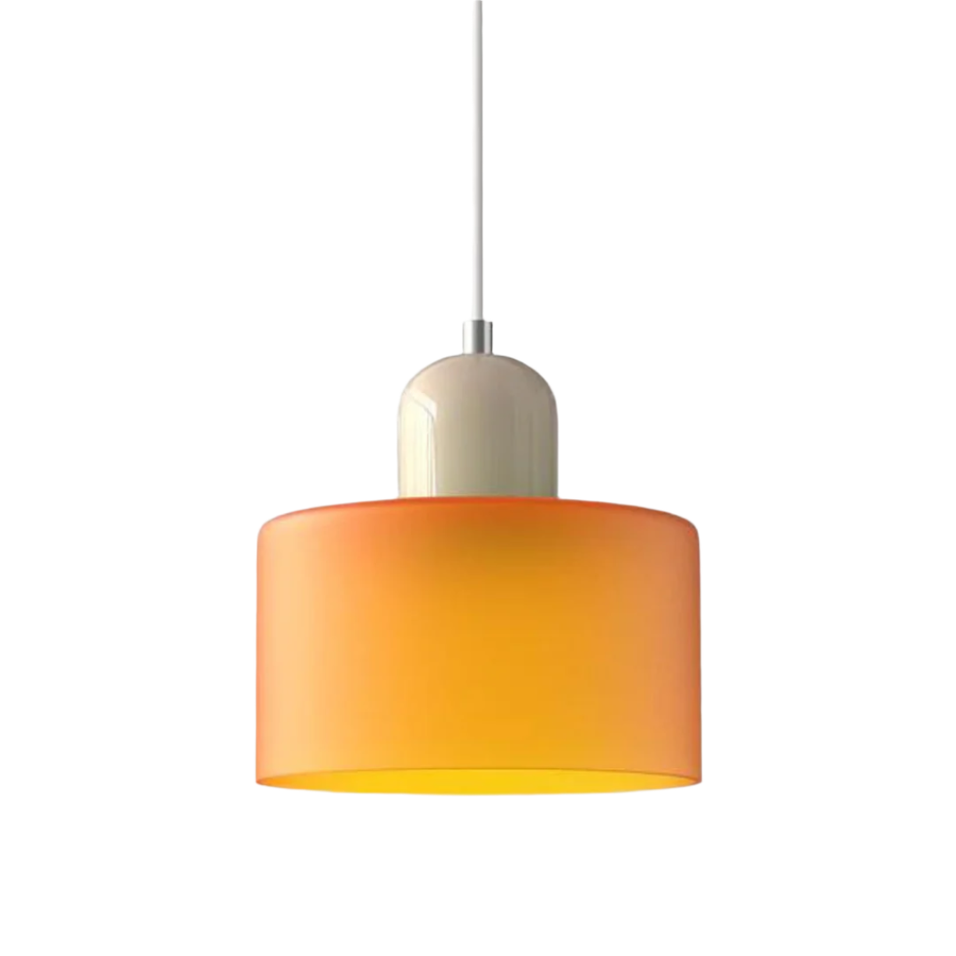 Glass pendant light – Elegant cylindrical pendant light for cozy living spaces | Kalsten